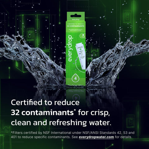 everydrop by Whirlpool Ice & Water Refrigerator Filter 4, Green, EDR4RXD1