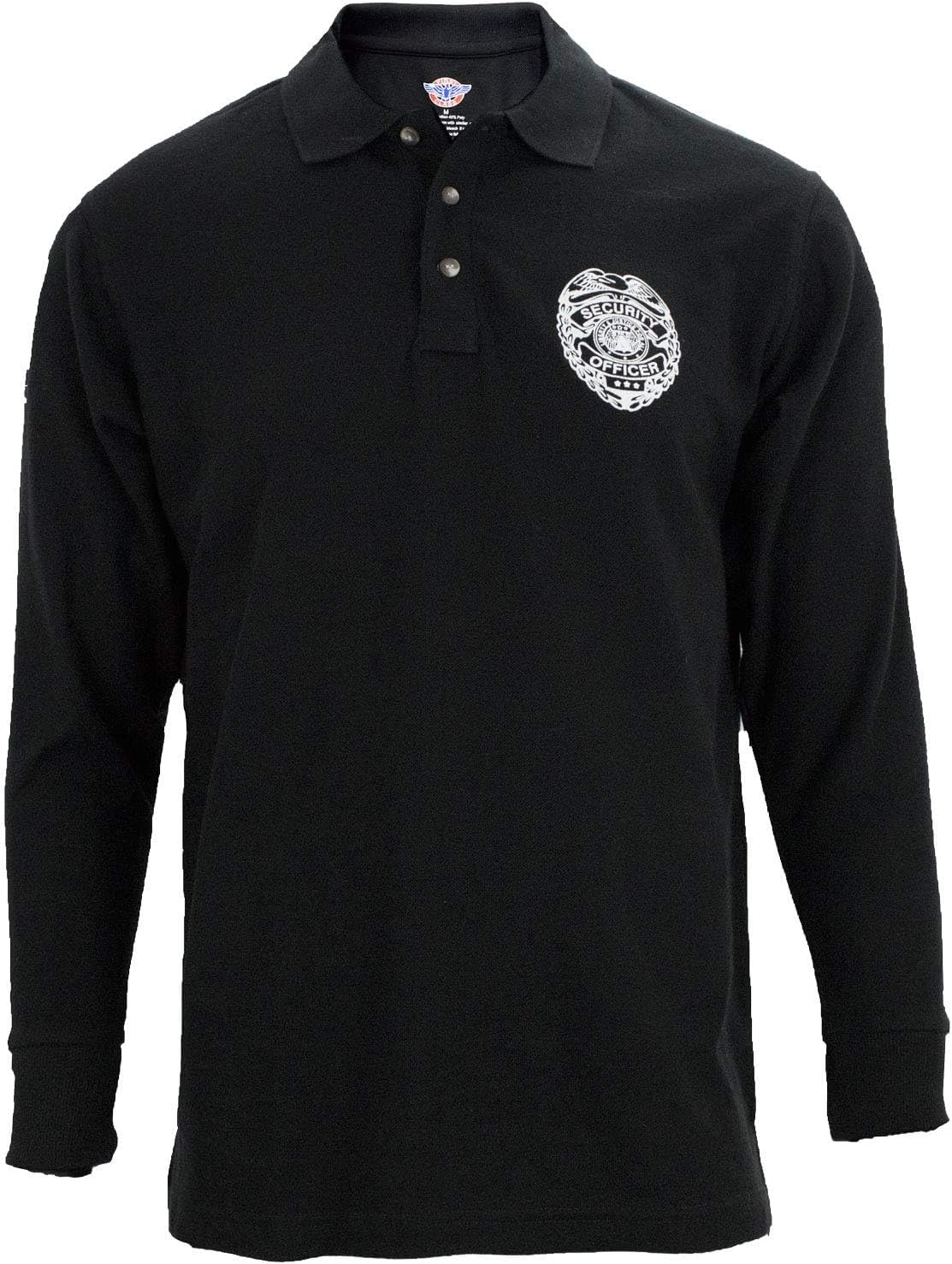 First Class Black Poly Cotton Security Polo Shirts