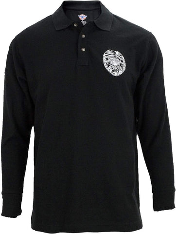 First Class Black Poly Cotton Security Polo Shirts