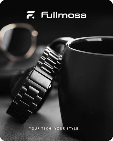 Fullmosa Metal Band with Case for Apple Watch 45/44/42/46/49/41/40/38mm