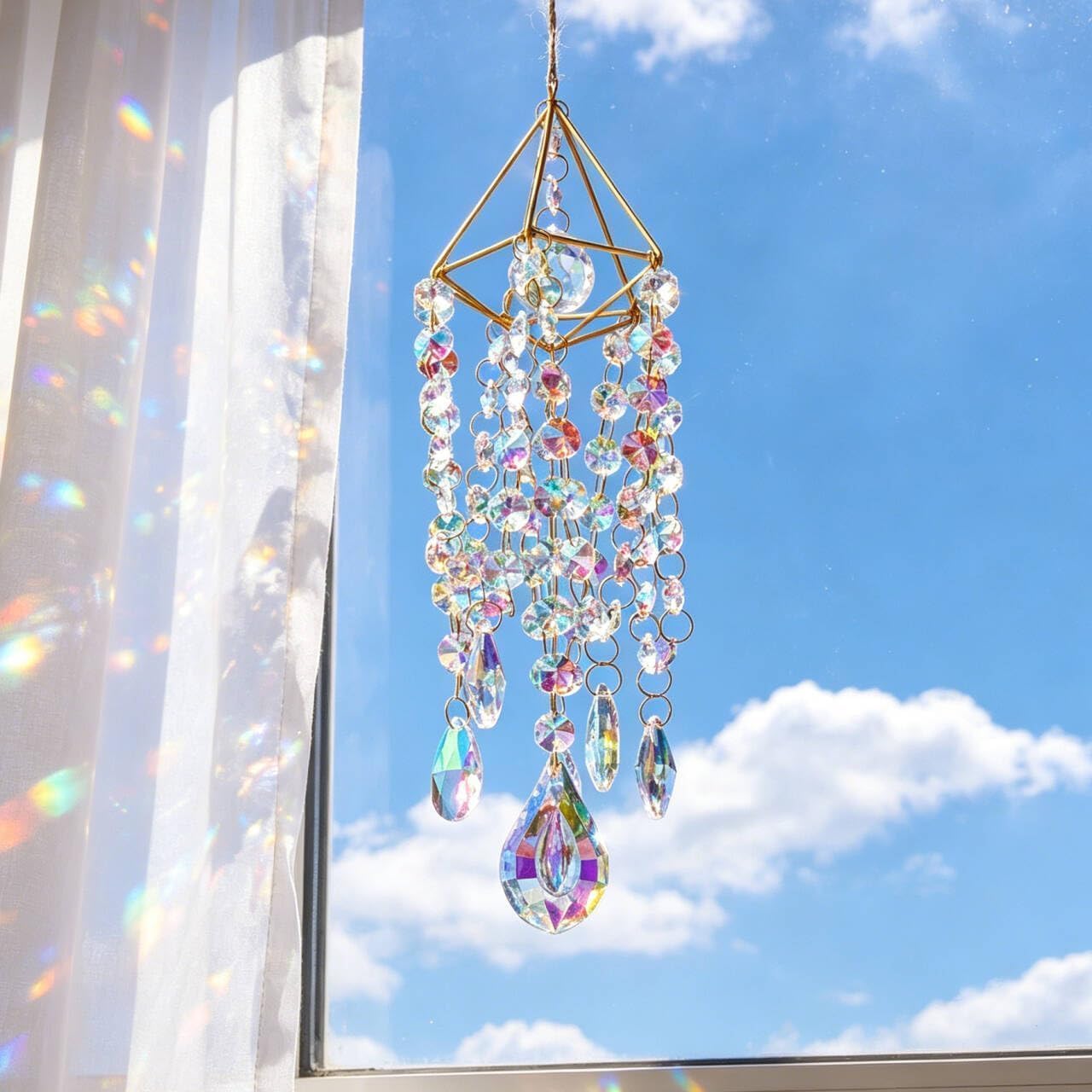 Crystal Suncatchers for Window Hanging Crystals Prism Sun Catchers Indoor