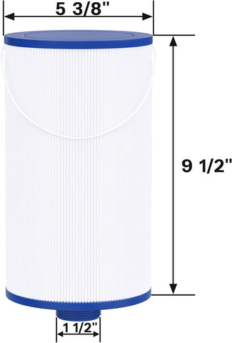 Spa Filter Compatible with 303279, FC-2402, Free Flow, AquaTerra, Fantasy Hot Tub Filter, 1 1/2" Finer Thread (1 Pack)