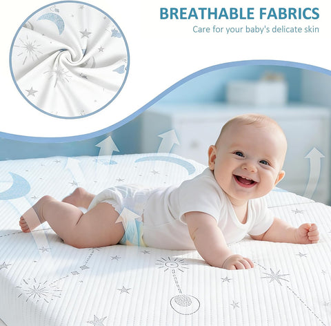 PanKers Pack and Play Mattress, 38"x26"x1.5" Premium Memory Foam Pack N Play Mattresses pad, Breathable Dual Sided Baby Mattress for Pack N Play Pen with Washable Soft Cover
