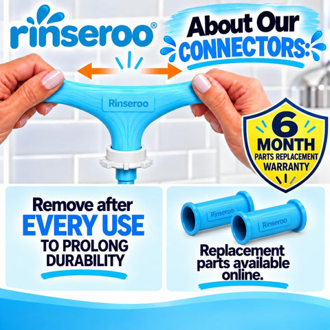 Rinseroo: Slip-On Tub Hose – As Seen on Shark Tank – 5ft Flex Bathtub Faucet Sprayer – Easy Rinse for Pets, Hair & Cleaning – No Installation Needed – Fits Faucets Up to 3” Wide – Mess-Free & Portable
