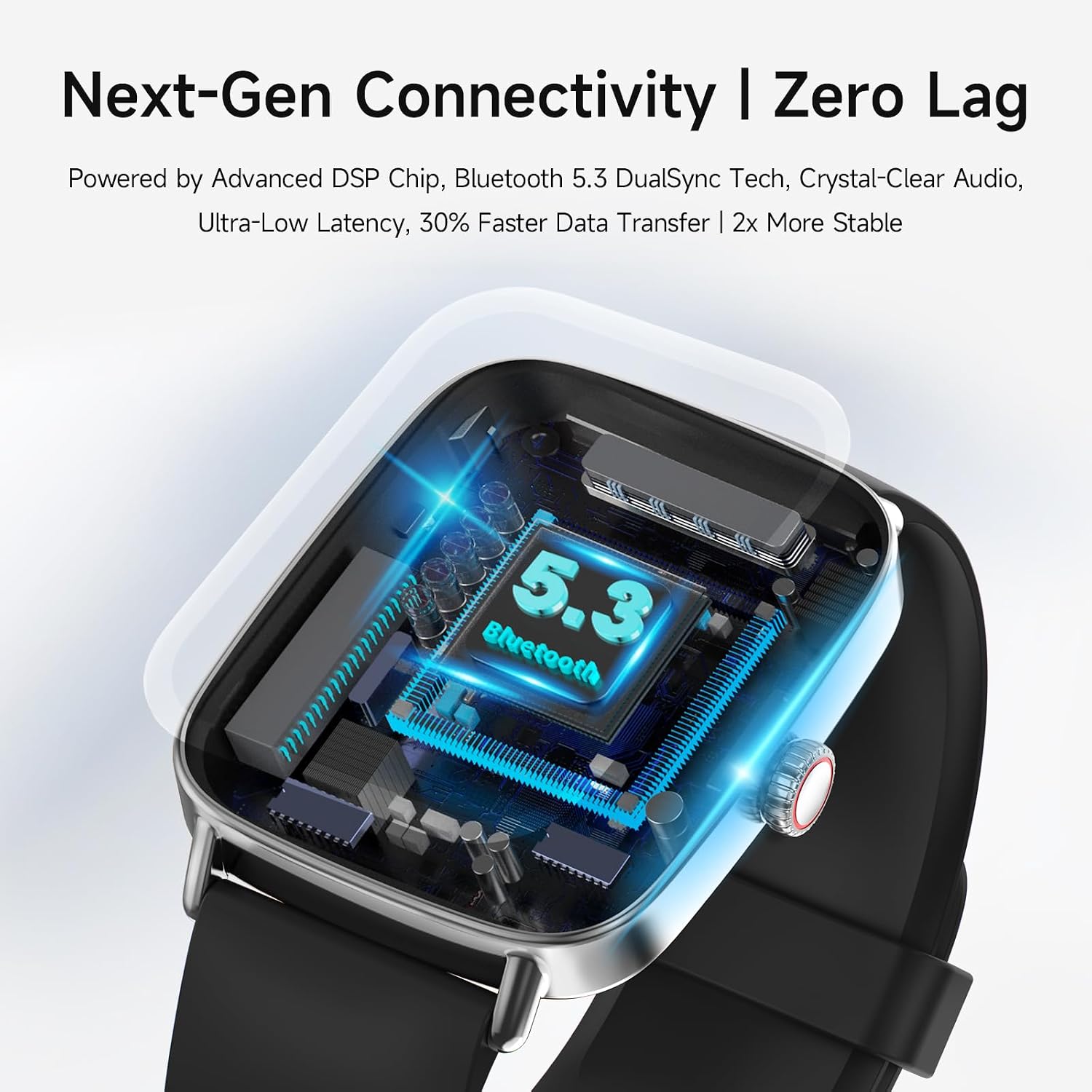 Smart Watch for Men Women, 1.85" HD Smartwatch Compatible iPhone/Samsung/Android (Answer/Make Calls), 100+ Sport Modes Fitness Tracker with Heart Rate/Sleep/SpO2 Monitor, IP68 Waterproof, 2 Bands
