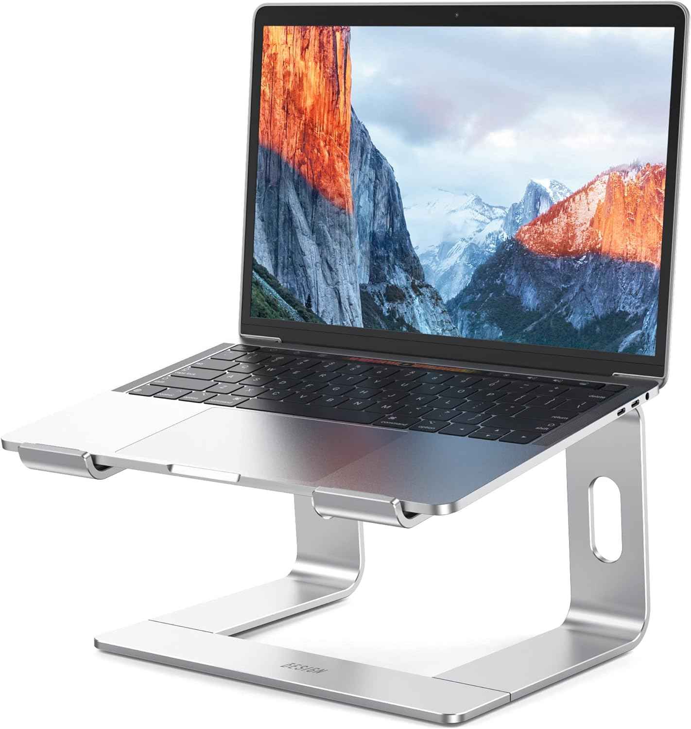 BESIGN LS03 Aluminum Laptop Stand, Ergonomic Detachable Computer Stand, Notebook Riser, Laptop Mount Compatible with Air, Pro, Dell, HP, Lenovo More 10-15.6" Laptops, Silver