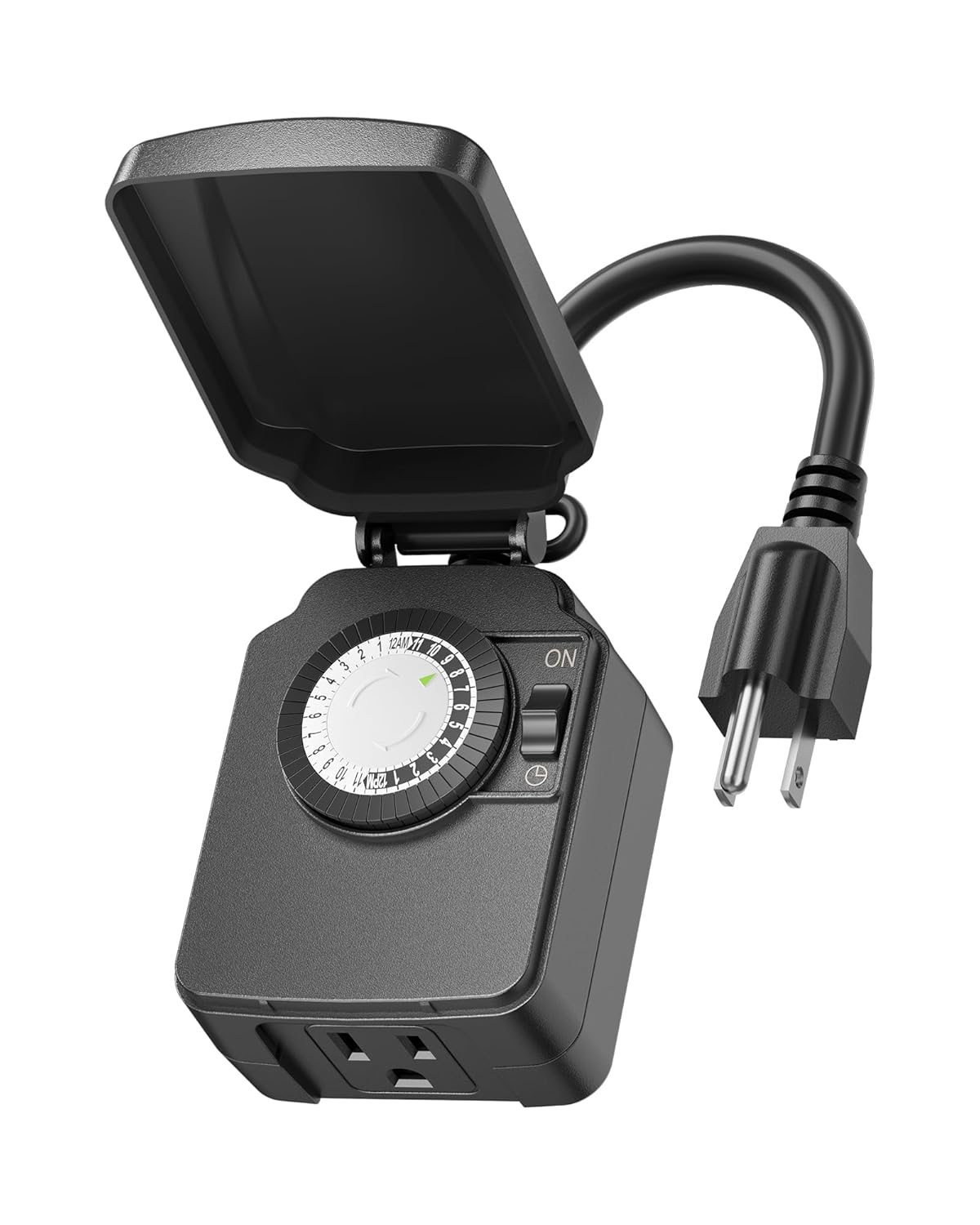 BN-LINK Outdoor 24-Hour Mechanical Timer Outlet, 1 Grounded Outlet