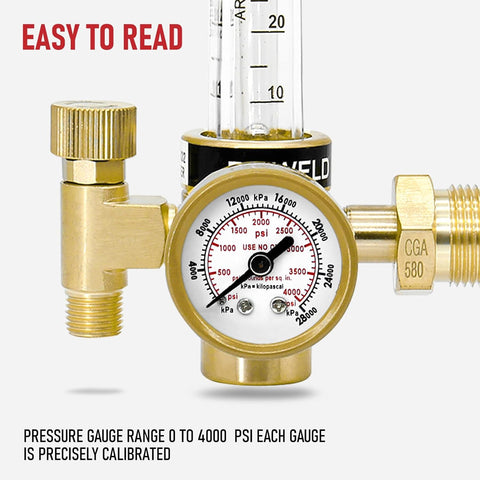 RX WELD Argon Regulator for MIG TIG Weld, CGA580