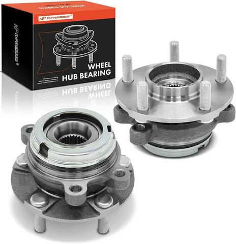 A-Premium 2 x Front Wheel Bearing and Hub Assembly with 5-Lug