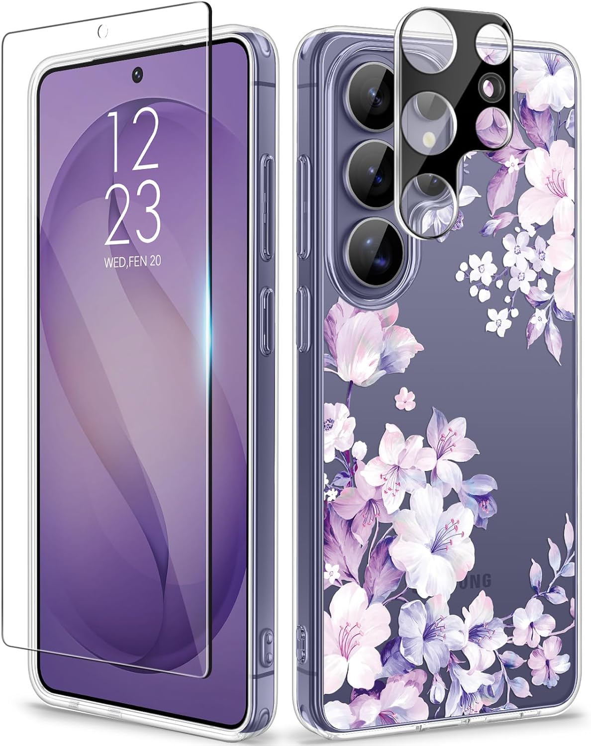 GVIEWIN for Samsung Galaxy S26 Ultra Case Floral Clear Slim Non-Yellowing