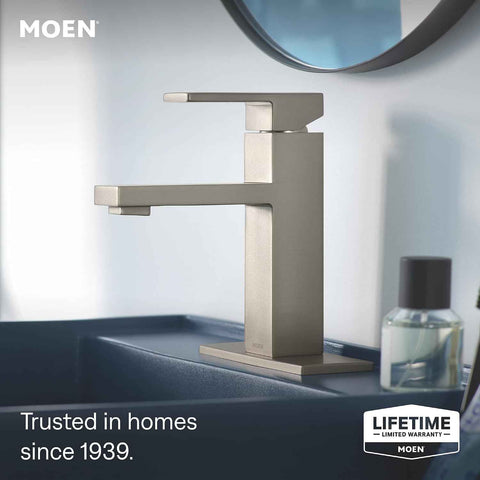 Moen Revyl 1-Handle Bathroom Faucet w/Drain, Deckplate, 84771SRN