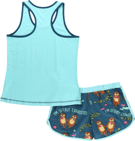 Lazy One Matching Pajamas for Women, Cute Tank Top Set, Summer Pajamas