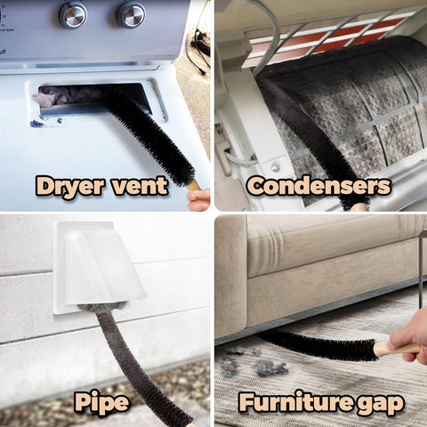Holikme Dryer Vent Cleaner Kit - 4 Pack Flexible lint Trap Cleaner Tools