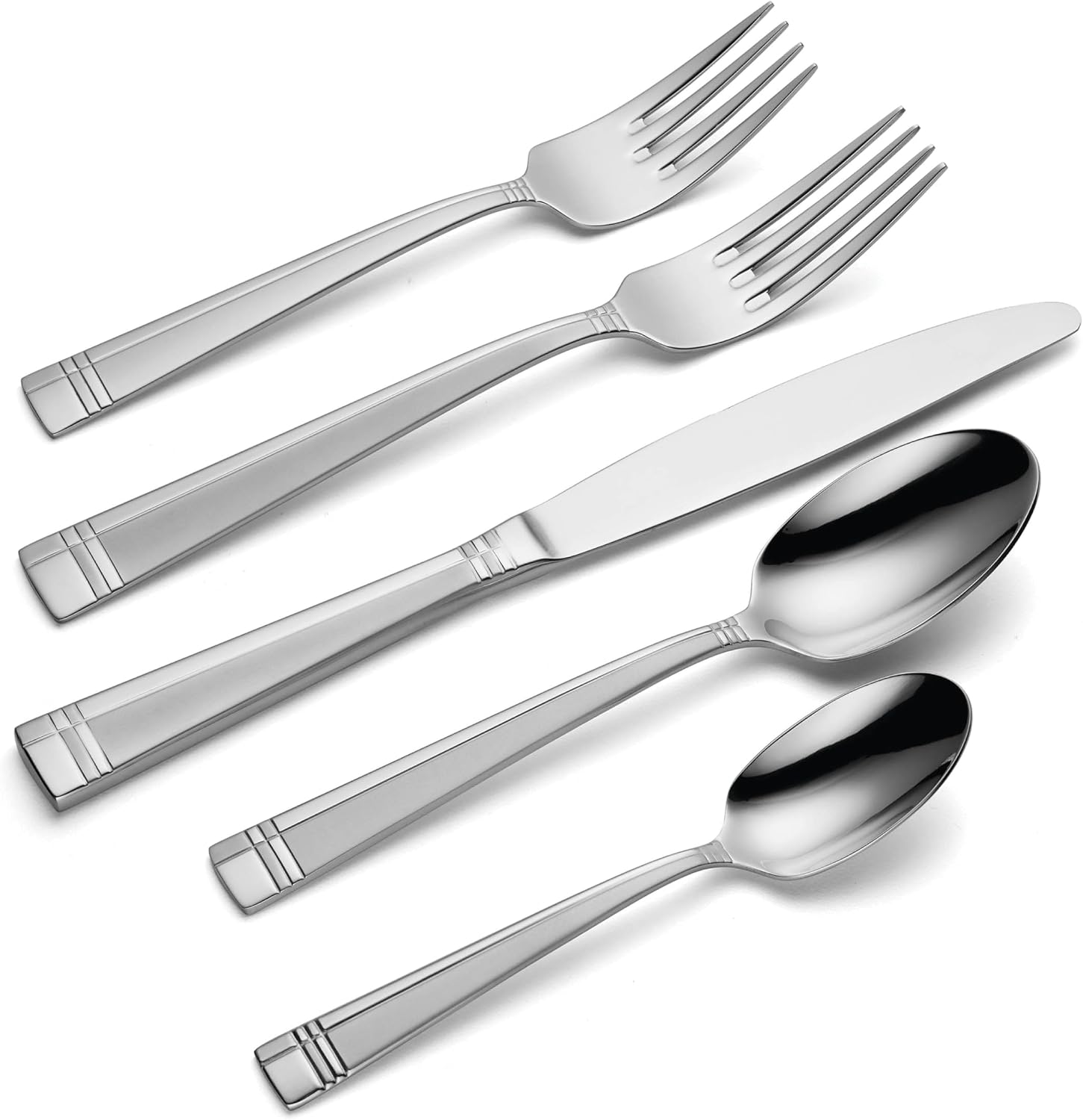 Oneida Amsterdam 45-Piece 18/0 Silverware Set for 8, Flatware
