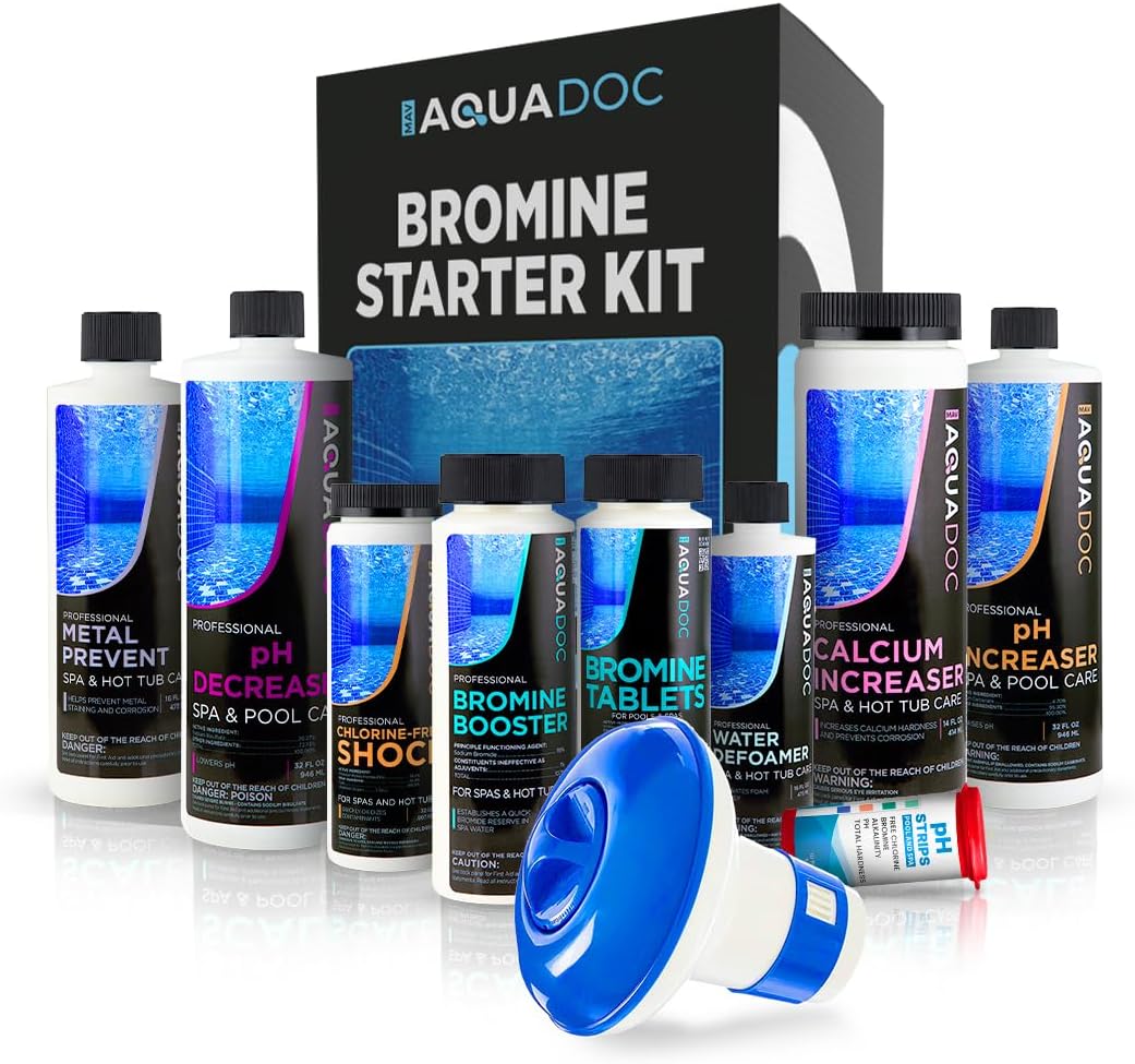 AquaDoc Bromine Hot Tub Starter Kit - Complete Spa Chemicals Kit