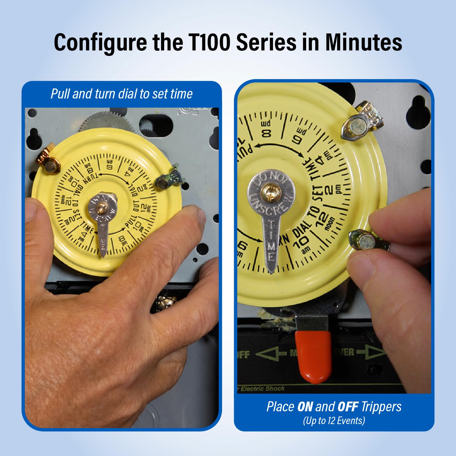 Intermatic T101R 24-Hour Mechanical Timer Switch, 120V SPST, Type 3R