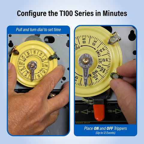 Intermatic T104M 24-Hour Mechanical Timer Mechanism, 208-277V DPST