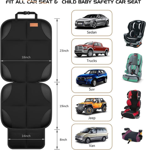 SMART ELF 2 Pack in Gift Box Car Seat Protector (Black)