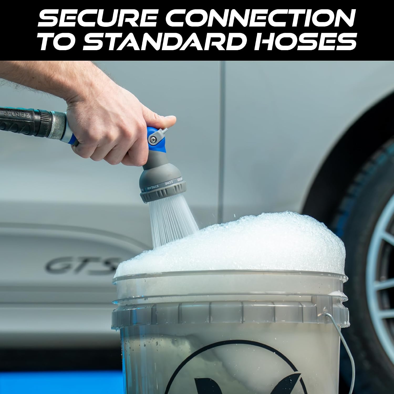 VIKING Hose Nozzle, 8 Spray Patterns, Thumb Control for Cars and Homes