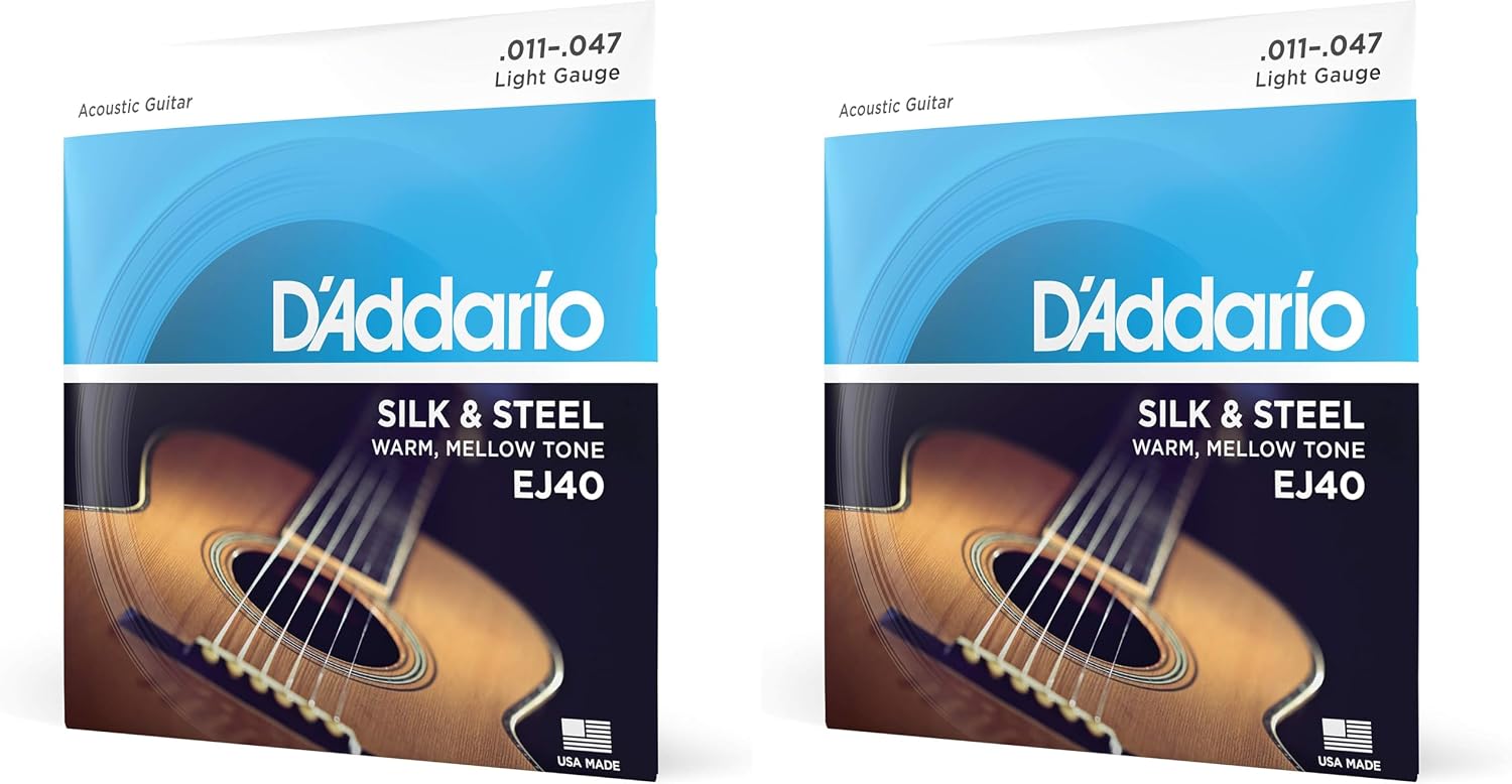 D'Addario Silk & Steel Acoustic Strings EJ40, 6-String, 11-47