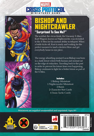 Marvel: Crisis Protocol Bishop & Nightcrawler CHARACTER PACK - X-Men Miniatures with Advanced Abilities! Tabletop Superhero Game, Ages 14+, 2 Players, 90 Minute Playtime, Made by Atomic Mass Games