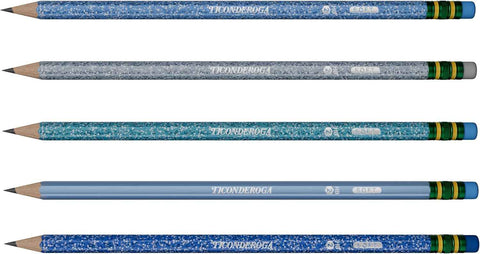 Ticonderoga Wood-Cased Pencils Pre-Sharpened, Arctic Blues, 150 Count