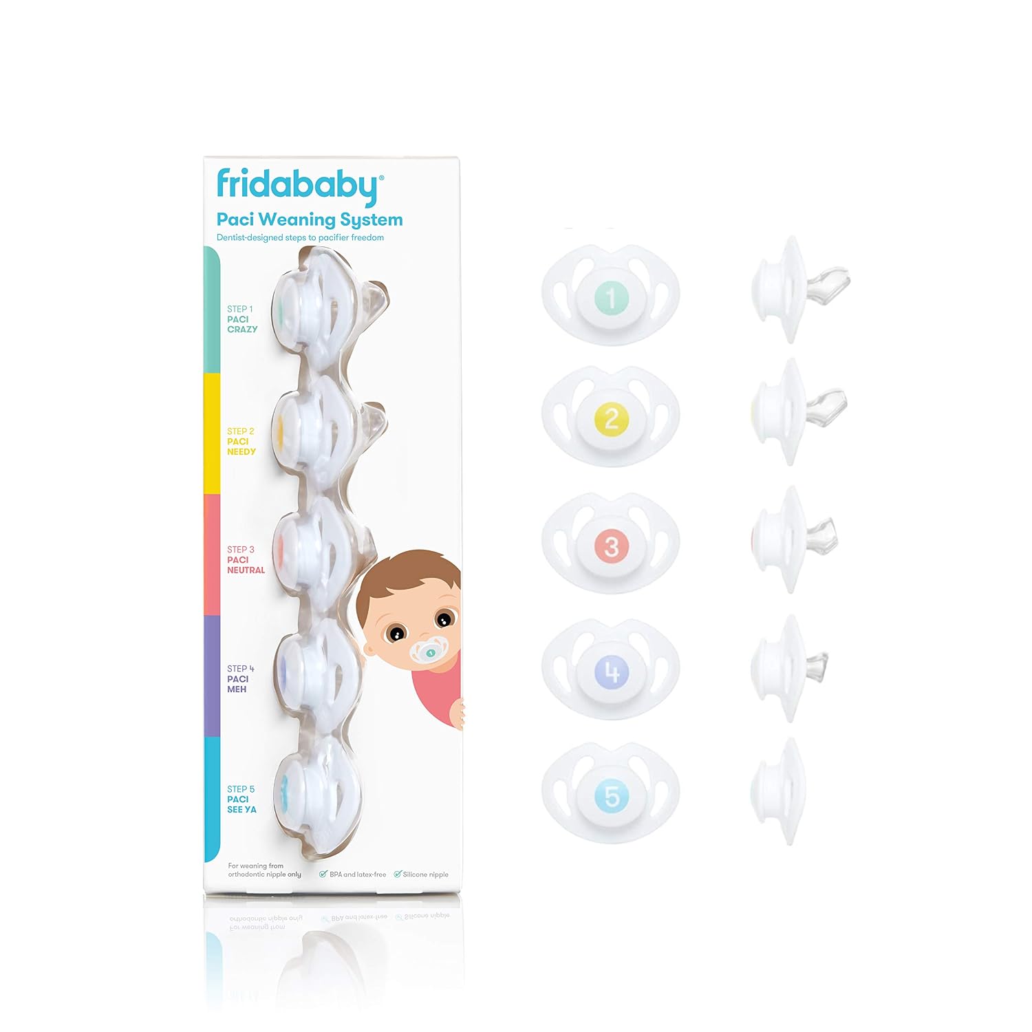 Frida Baby Silicone Paci Weaning System, BPA Free, Latex Free