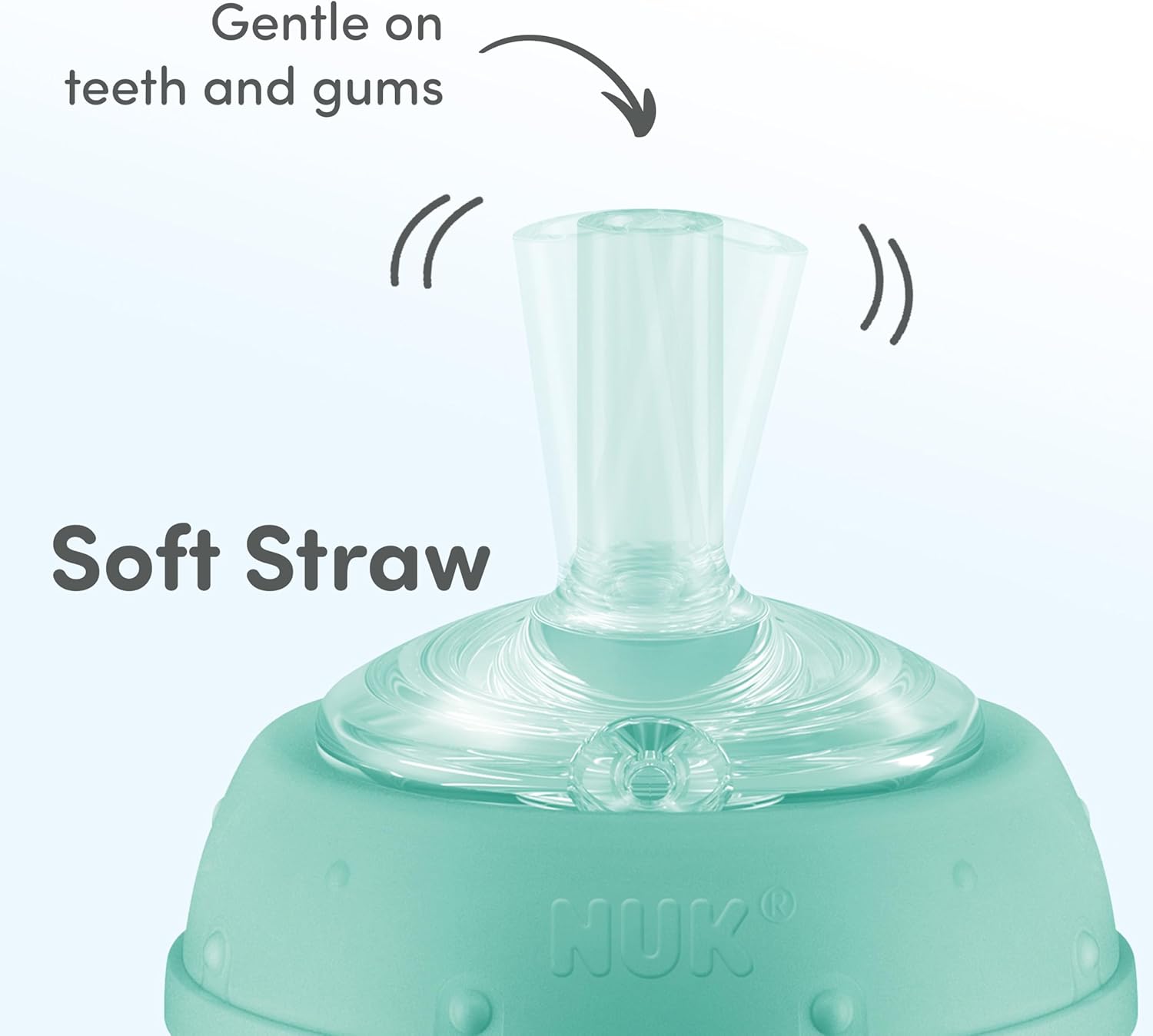 NUK Learner Straw Cup, 5oz, 2-Pack - Toddler Sippy Cup with Soft Straw for Easy Drinking, Suitable for Ages 8 Months and Up, Green