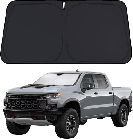 EcoNour Windshield Sunshade Compatible for Chevrolet Silverado 2019-2026