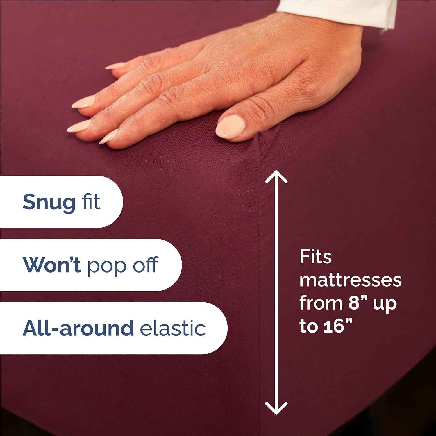 King Size 4 Piece Sheet Set - Comfy Breathable & Cooling Sheets - Burgundy