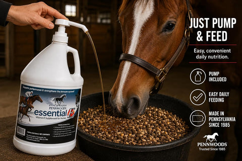 Pennwoods Essential E: Equine Vitamin E Horse Supplement, 1 Gallon