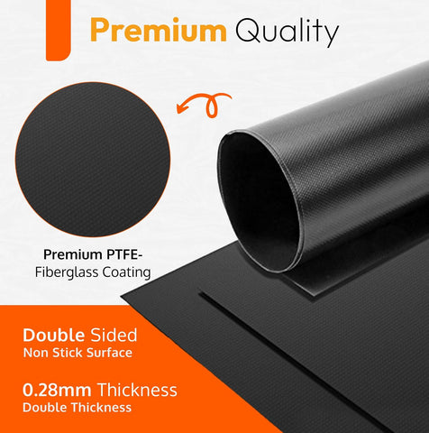 Oven Liners for Bottom of Oven - Thick Heavy Duty 17” x 25” 2 Pack Non-Stick Reusable Mats - BPA & PFOA Free Protector for Electric, Gas, Microwave & BBQ Grill Liner - Easy Clean & Heat Resistant