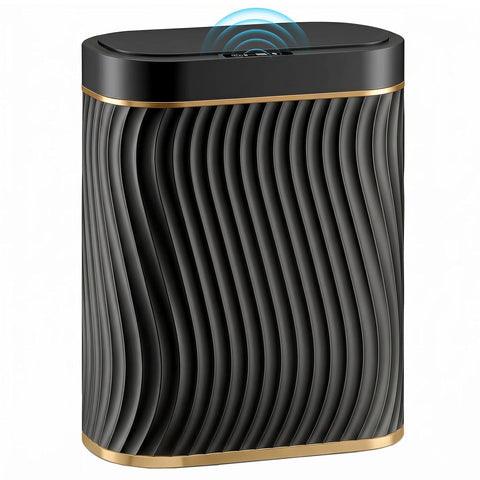 Ogikey Bathroom Small Trash Can with Automatic Touchless Lid, 2.6 Gallon Smart Garbage Can Narrow Waterproof Trash Bin for Bedroom, Office, Living Room