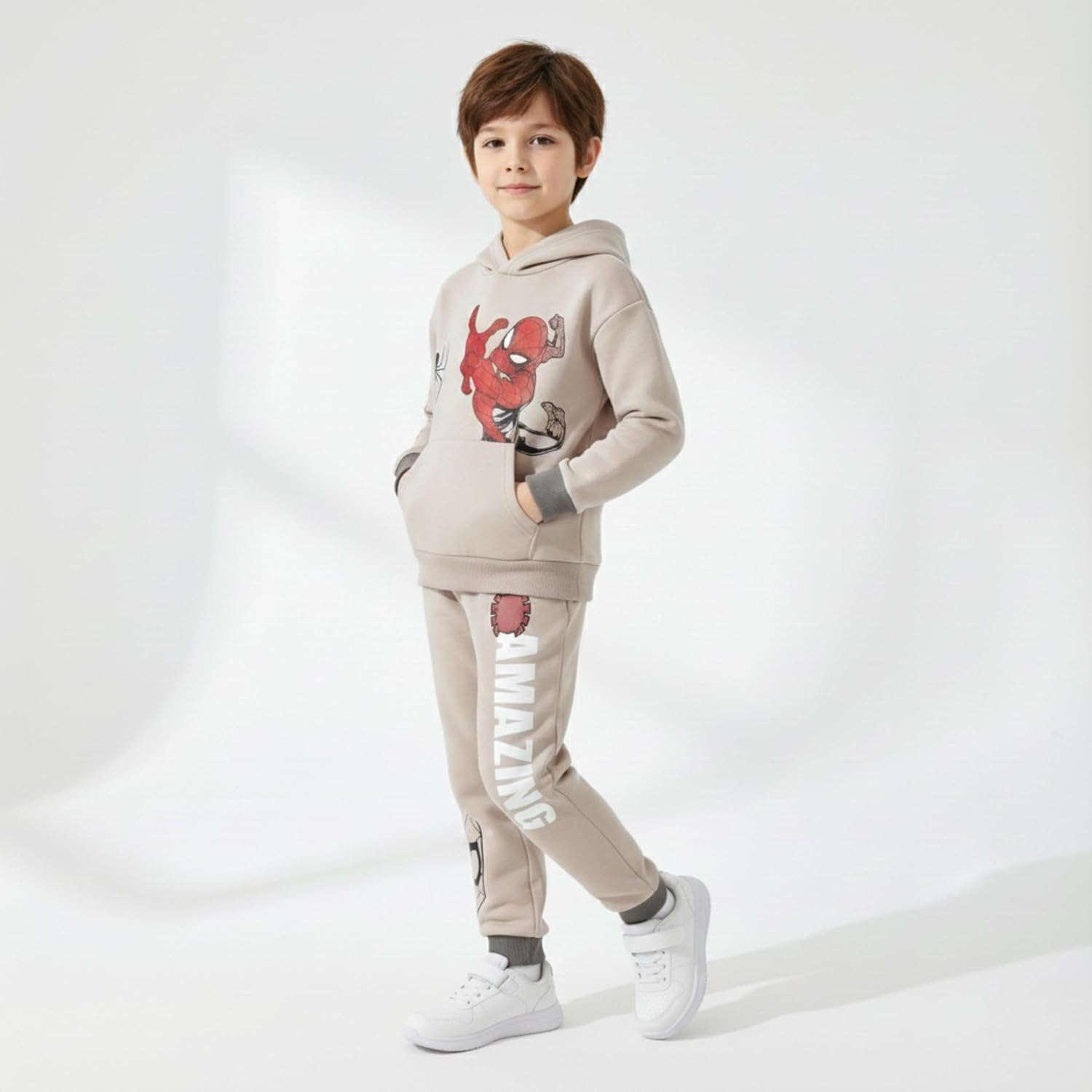 Marvel Spider-Man Boys 2 Pc Hoodie and Pants Set for Toddlers to Big Kids