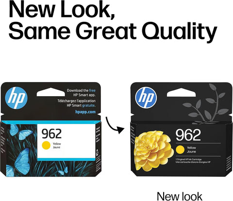 HP 962 Yellow Ink Cartridge | Works with OfficeJet 9010, Pro 9010, 9020 | Eligible for Instant Ink | 3HZ98AN