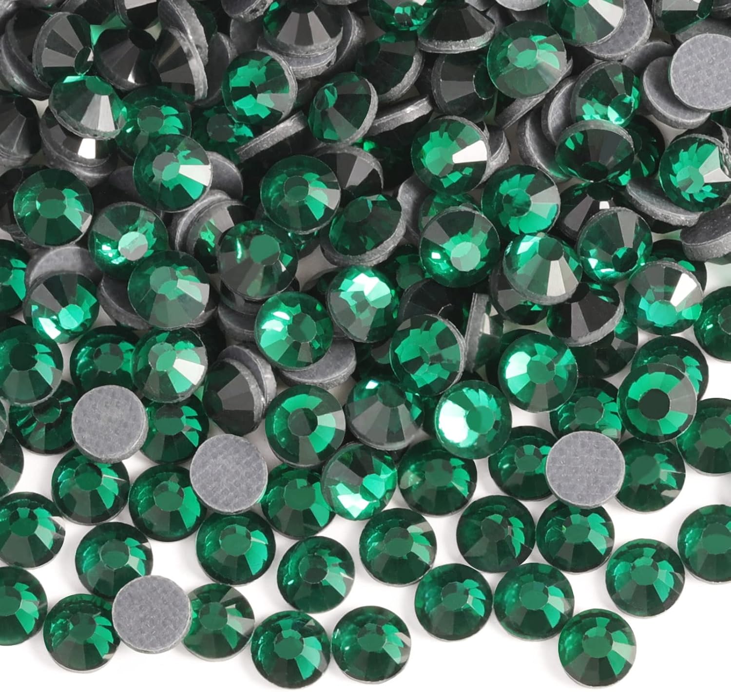 Hotfix Rhinestones Bulk, Emerald, SS10, 15000pcs