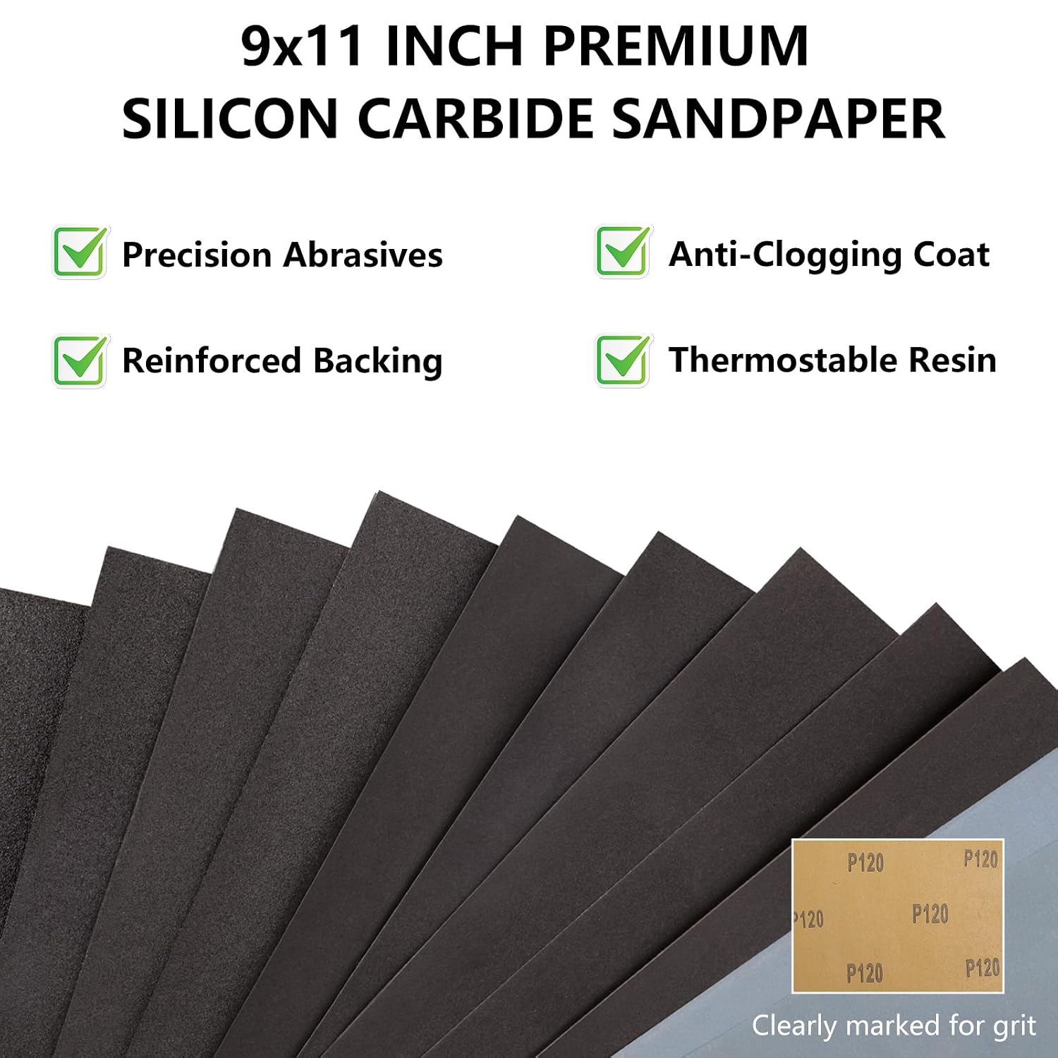 Sandpaper 3000 Grit, Wet Dry Sand Paper 9 x 11 Inch