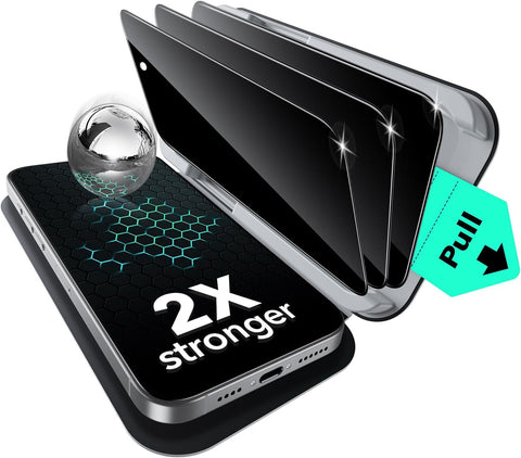 ESR 3 Pack for iPhone 15 Pro Privacy Screen Protector, Classic