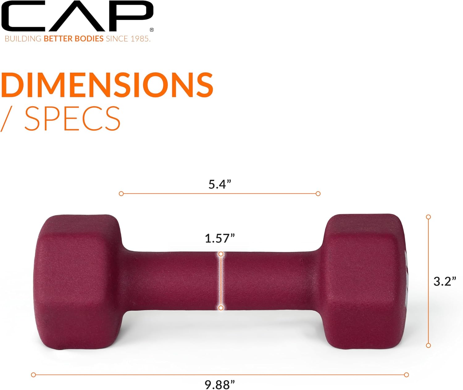 CAP Barbell Neoprene Dumbbell Weights Pairs & Sets | Color Series