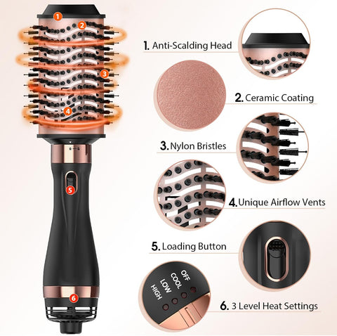 Nicebay Hair Dryer Brush & Multi-Styler Blow Dryer Brush
