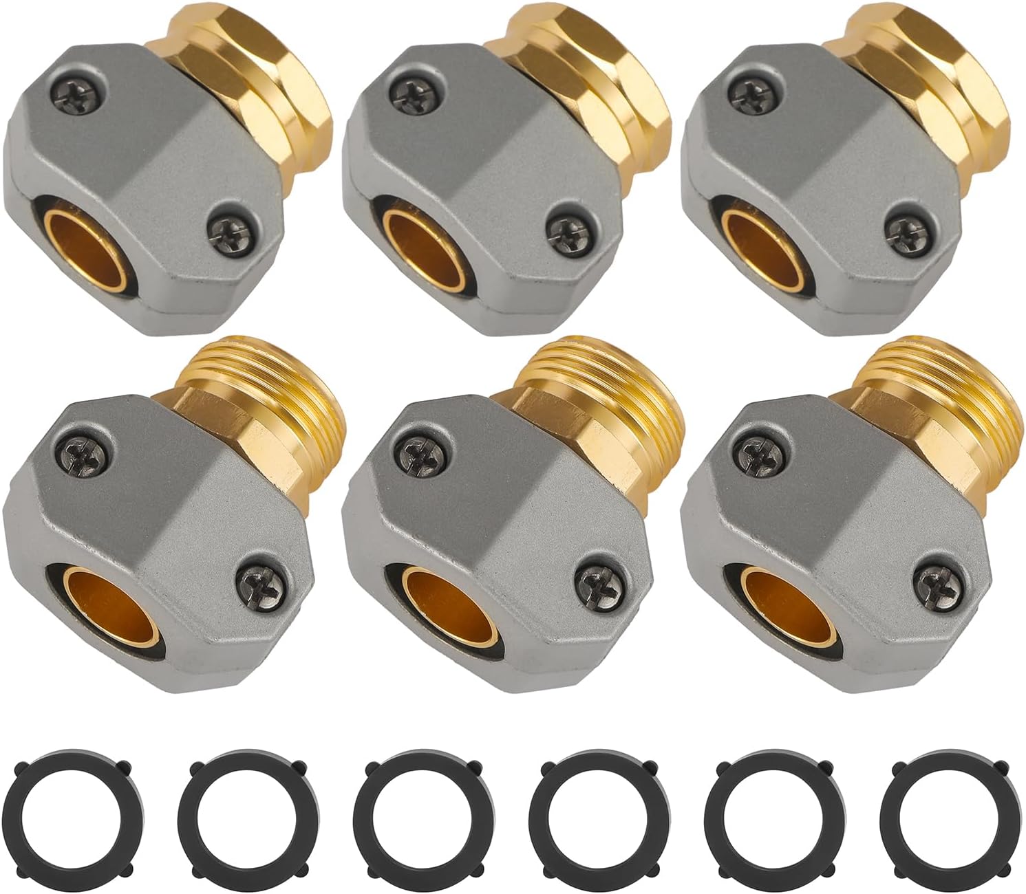 Garden Hose Repair Kits, Fit 3/4" and 5/8" Garden Hose, 3 Sets