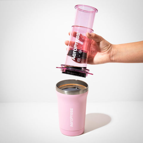 AeroPress Go Plus Portable Coffee Maker Kit, Pink