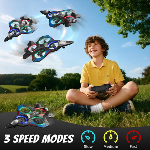 4DRC RC Planes Remote Control Airplanes for Kids, Foam Remote Control Planes for Kids Adults Beginners, Remote Control Helicopter Fighter Jet Drones for Kids Adults, 360° Flip Easy to Fly
