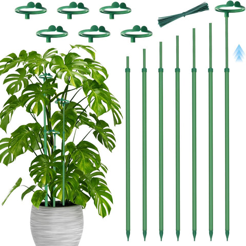 Telescoping Plant Stakes, 7Pcs 17.9IN to 42.3IN Adjustable Monstera Support