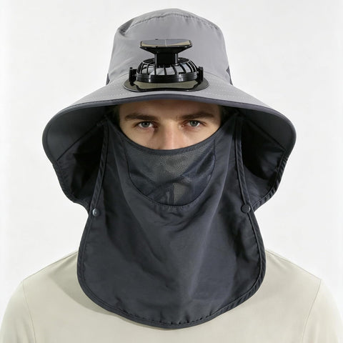 Outdoor Sun Hat Detachable Neck Face Flap UPF 50+UV Protection Visor Fishing Hats with Neck Flap for Men & Women