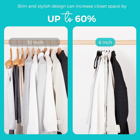 HOUSE DAY Premium Velvet Hangers 50 Pack, Non-Slip Flocked Felt Hangers