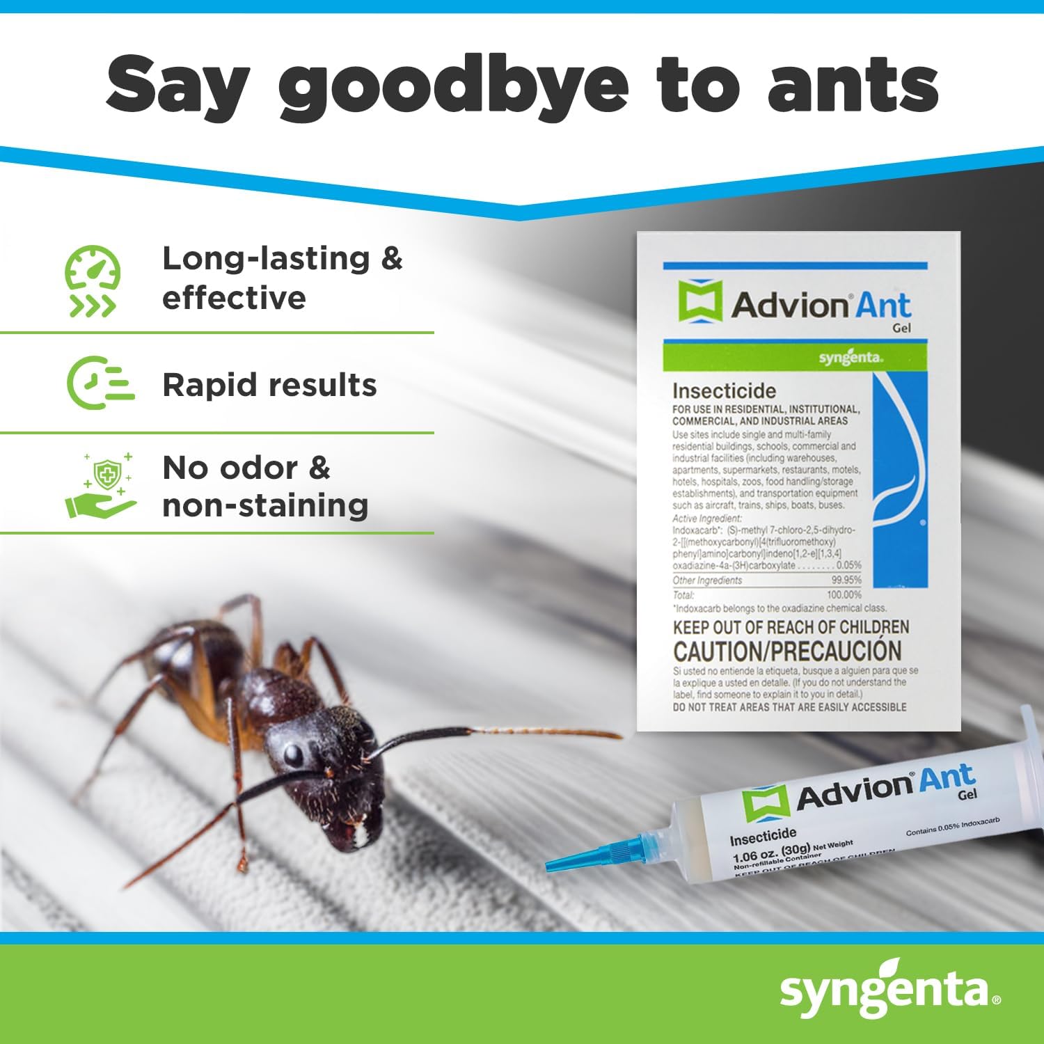 Syngenta 68078 Advion Singular Tube Ant Gel Lure, 30g
