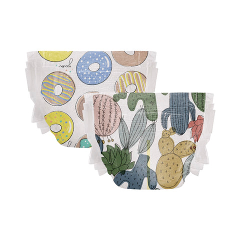 The Honest Company Clean Conscious Diapers | Plant-Based, Sustainable | Cactus Cuties + Donuts | Club Box, Size 3 (16-28 lbs), 62 Count