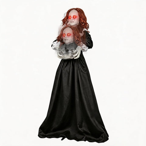 TW SHINE 5.3FT Halloween Animatronics Standing Maid Decorations Outdoor