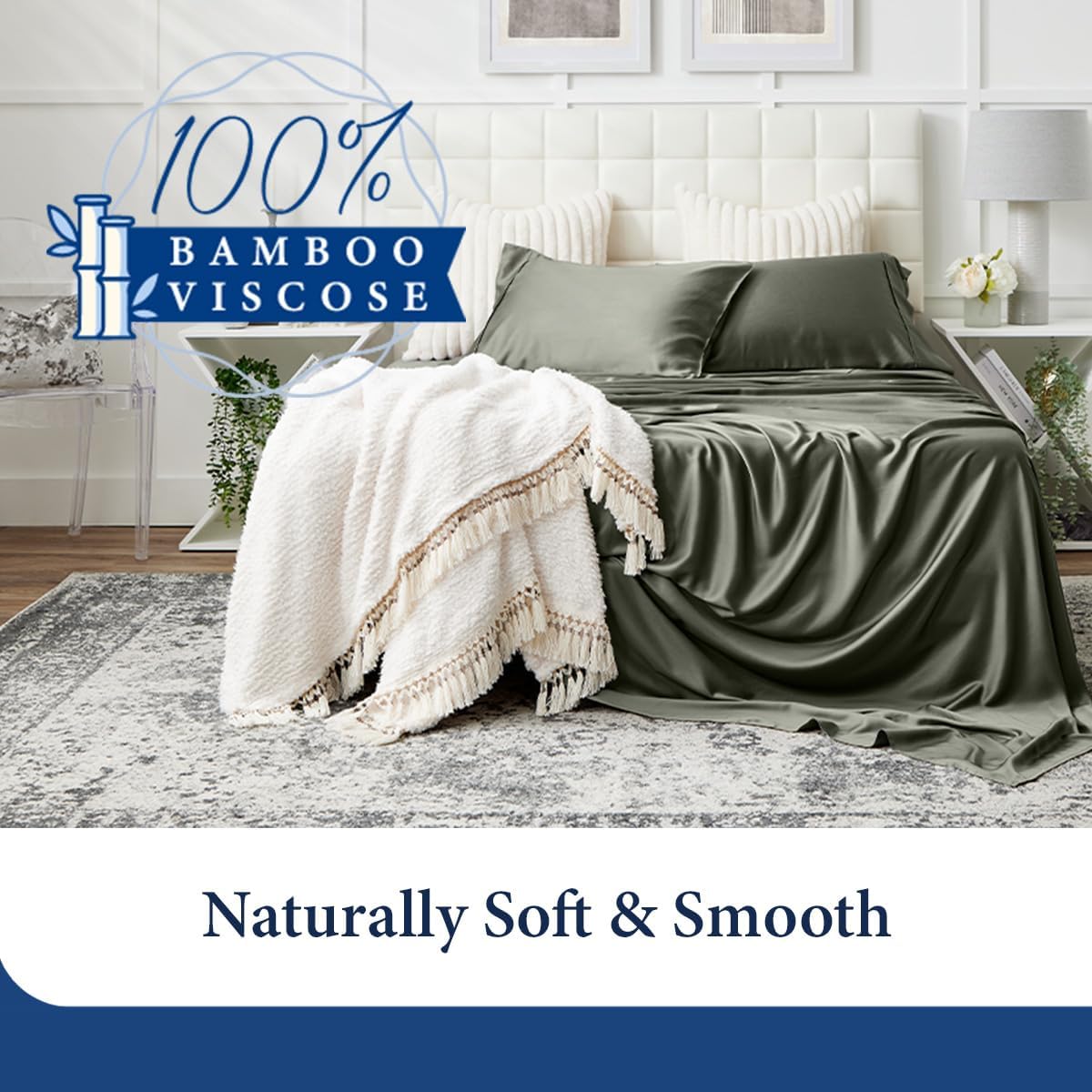 Cosy House Collection 100% Rayon Derived from Bamboo Bed Sheet Set